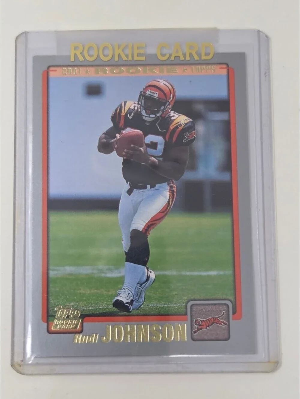 2000 Topps Rudi Johnson Cincinnati Bengals Rookie Card Gold Lettering